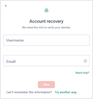 account recovery