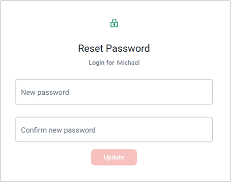 reset password