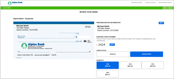 reorder checks