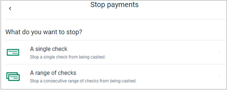 stop payments