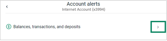 Account alerts