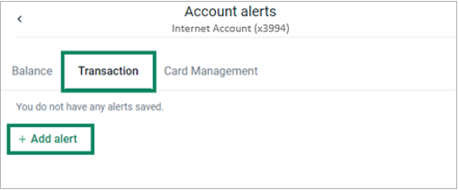 Transaction alerts