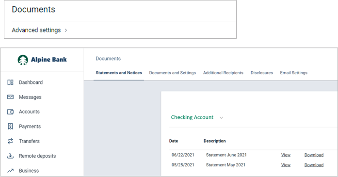Configuraciones avanzadas.