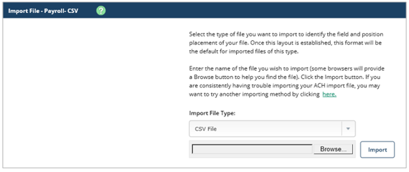 CSV file