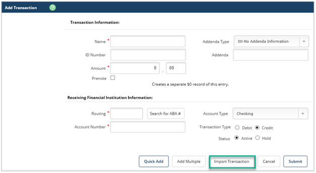 import transaction