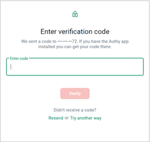 verification code