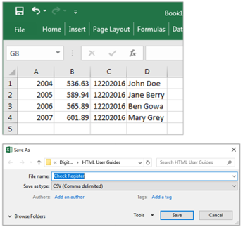 csv files